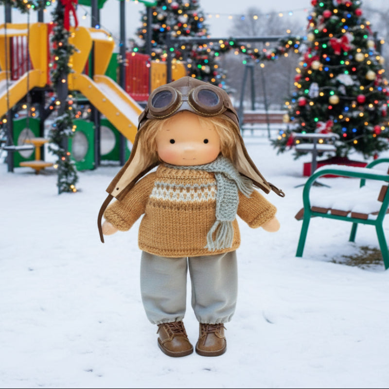 Handmade Cotton Waldorf Doll for Creative Play