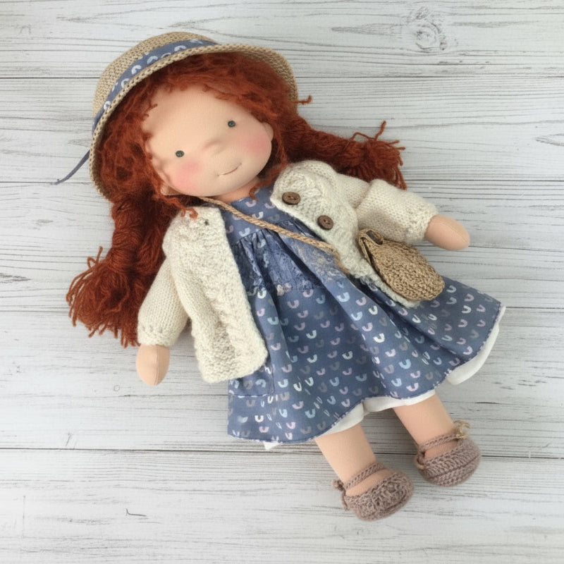 Handmade Cotton Waldorf Doll for Creative Play