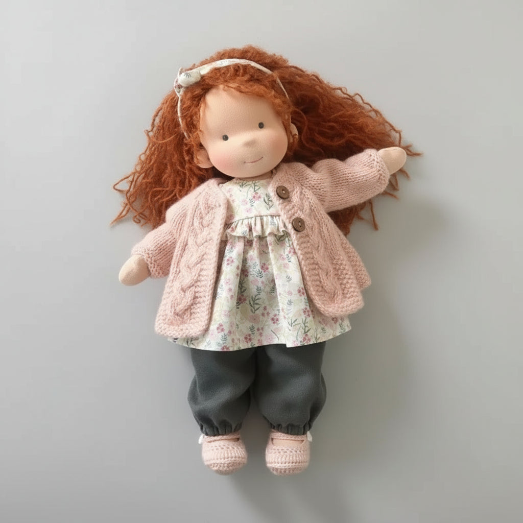 Handmade Cotton Waldorf Doll for Creative Play