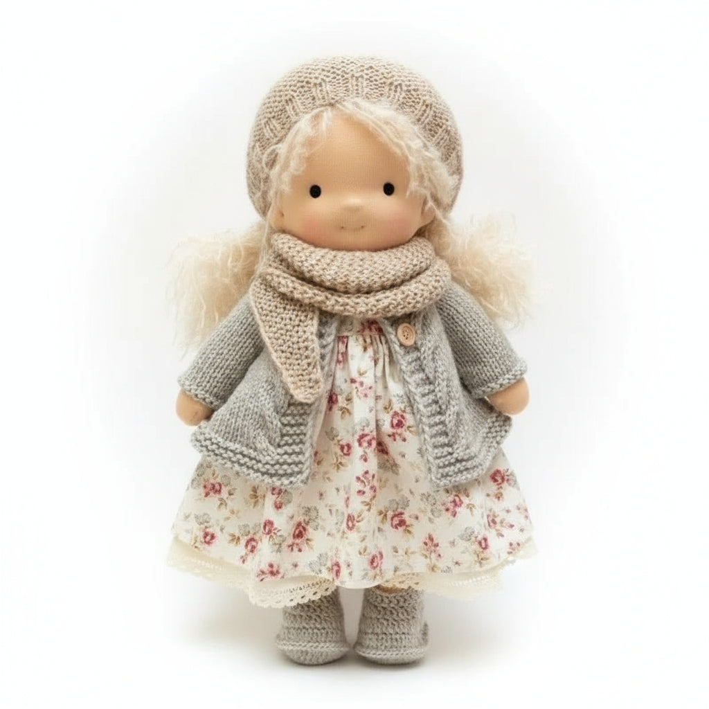 Handmade Cotton Waldorf Doll for Creative Play