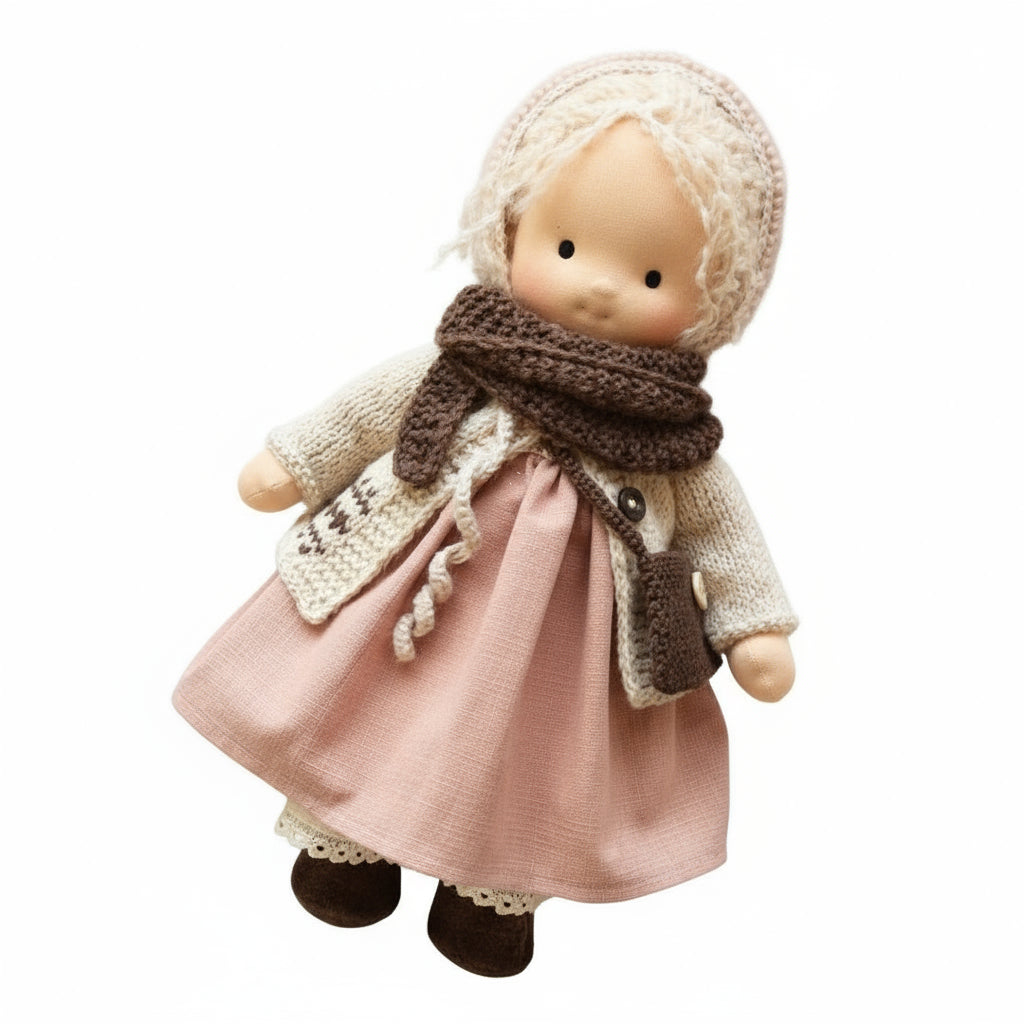 Handmade Cotton Waldorf Doll for Creative Play