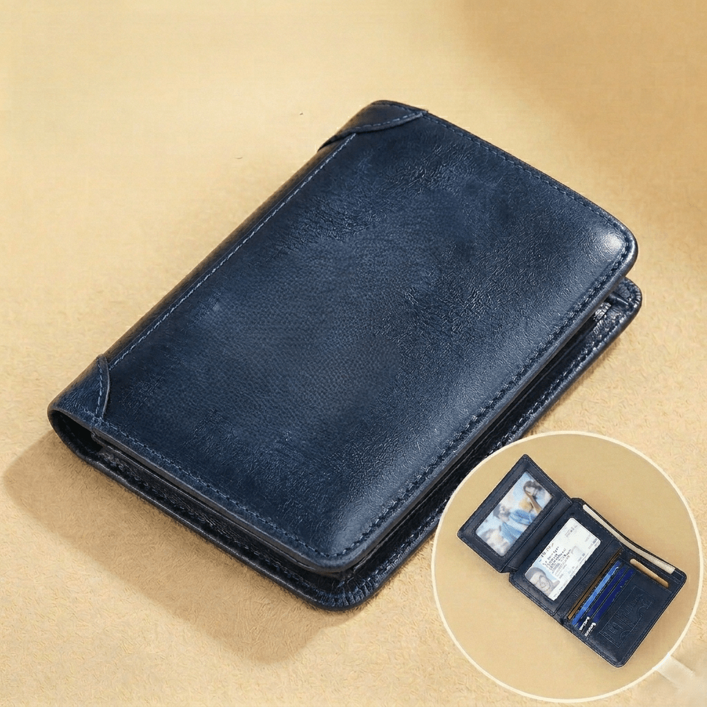 Handmade Genuine Leather RFID-Blocking Wallet