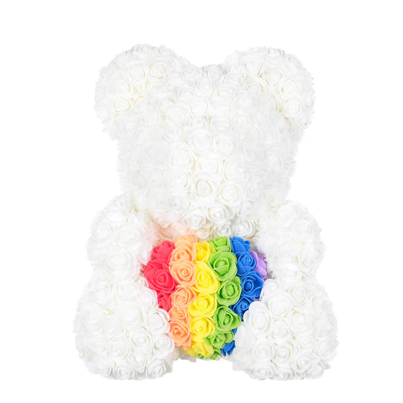 Handmade Romantic Rose Teddy Bear Decoration