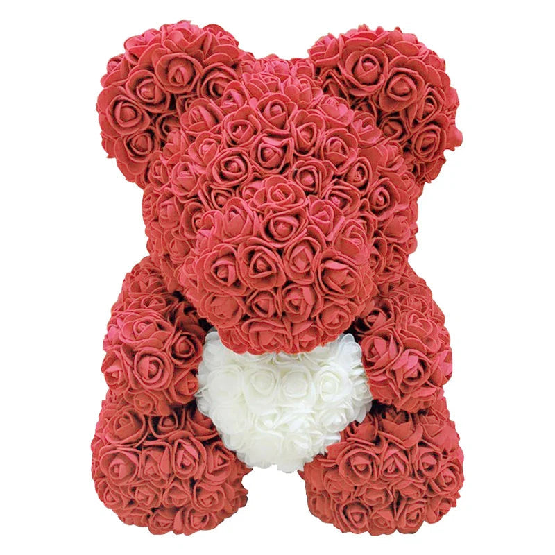 Handmade Romantic Rose Teddy Bear Decoration