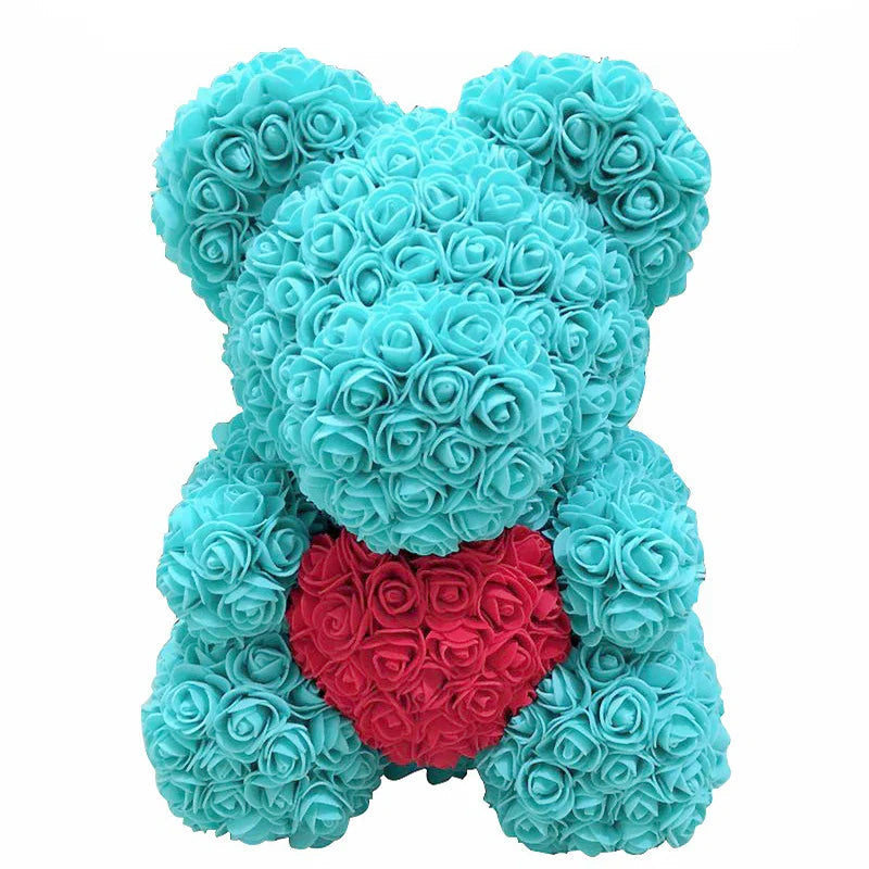 Handmade Romantic Rose Teddy Bear Decoration