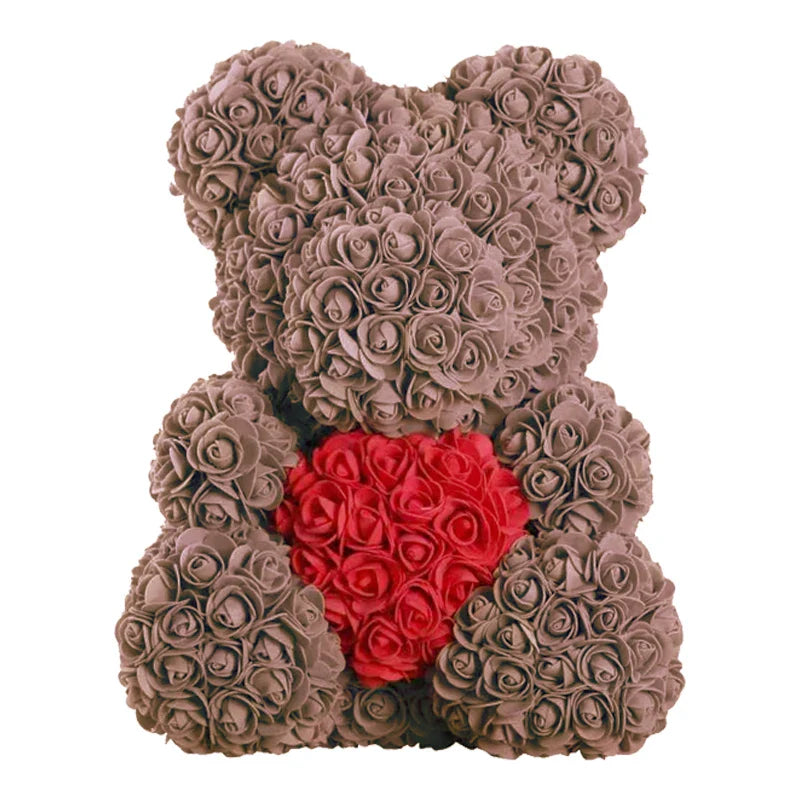 Handmade Romantic Rose Teddy Bear Decoration