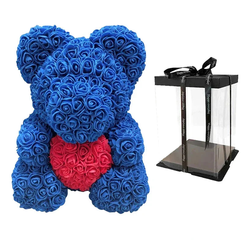 Handmade Romantic Rose Teddy Bear Decoration