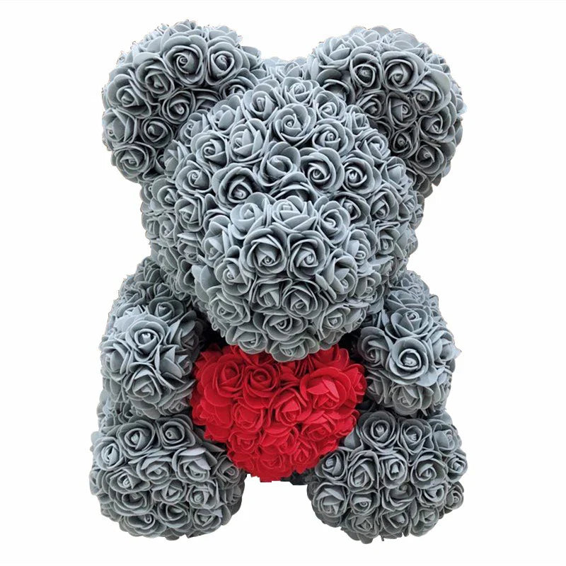 Handmade Romantic Rose Teddy Bear Decoration