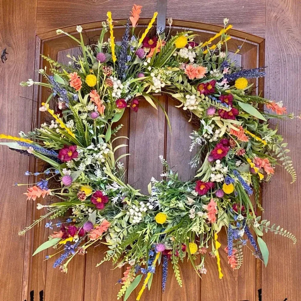 Handmade Vibrant Door Wreath