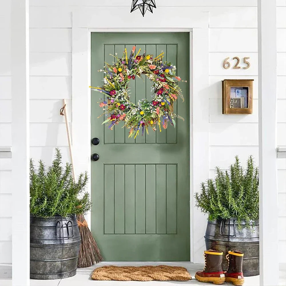 Handmade Vibrant Door Wreath