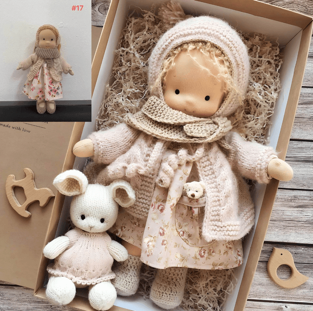 Handmade Waldorf Cotton Cuddle Doll