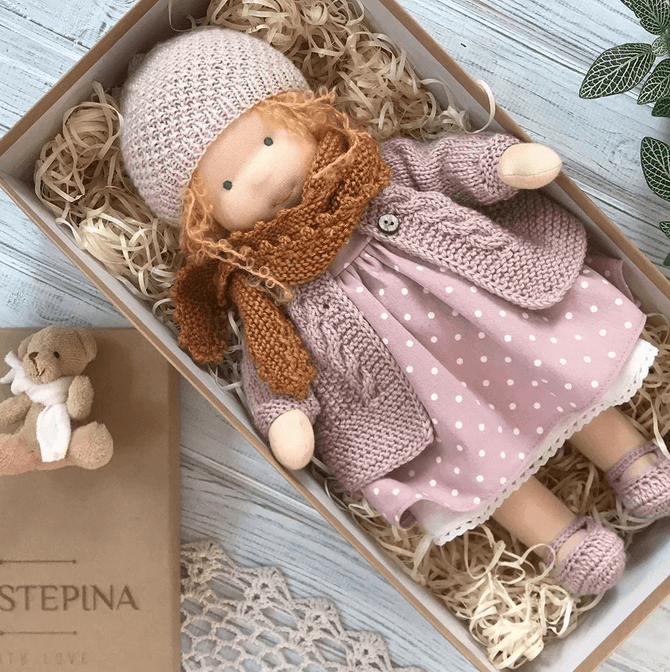 Handmade Waldorf Cotton Cuddle Doll