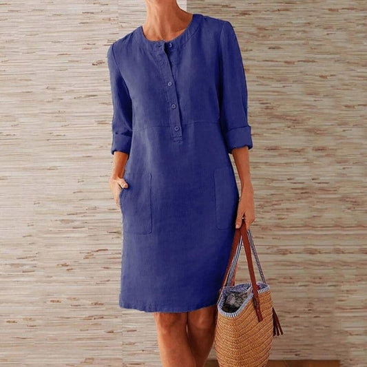 Image of Hannah | Women's Button Front Shirt Dress