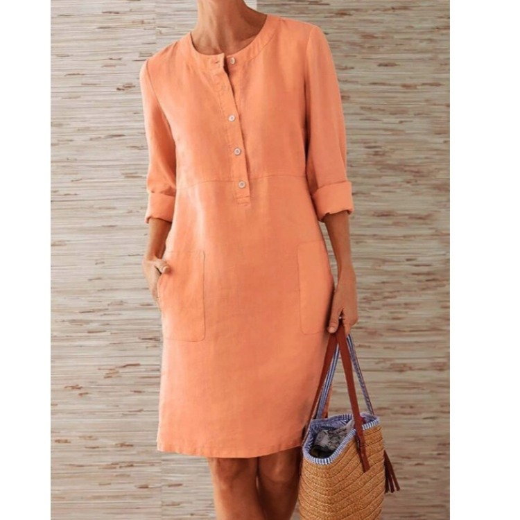 Image of Hannah | Women's Button Front Shirt Dress