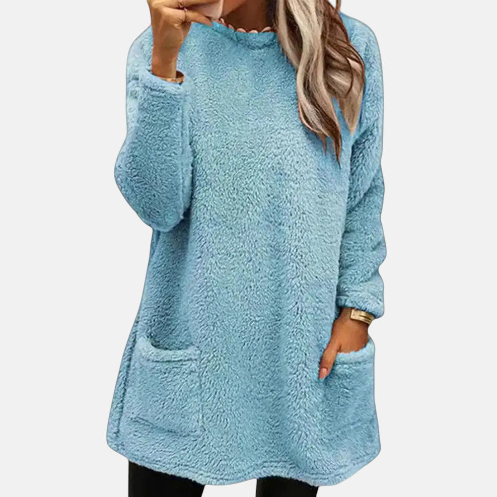 Image of Hannah | Women's Oversized Tunic Length Pocket Sweater Dress
