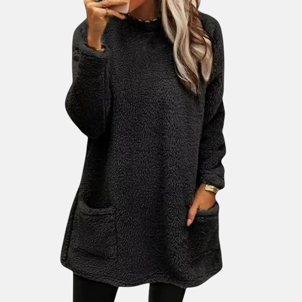 Image of Hannah | Women's Oversized Tunic Length Pocket Sweater Dress