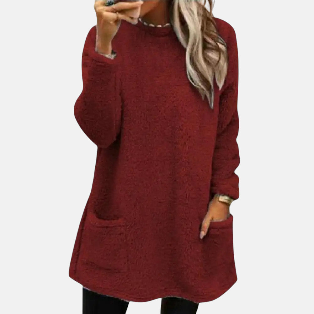 Image of Hannah | Women's Oversized Tunic Length Pocket Sweater Dress