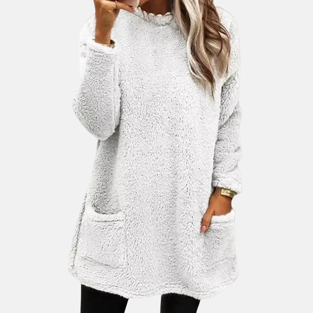 Image of Hannah | Women's Oversized Tunic Length Pocket Sweater Dress