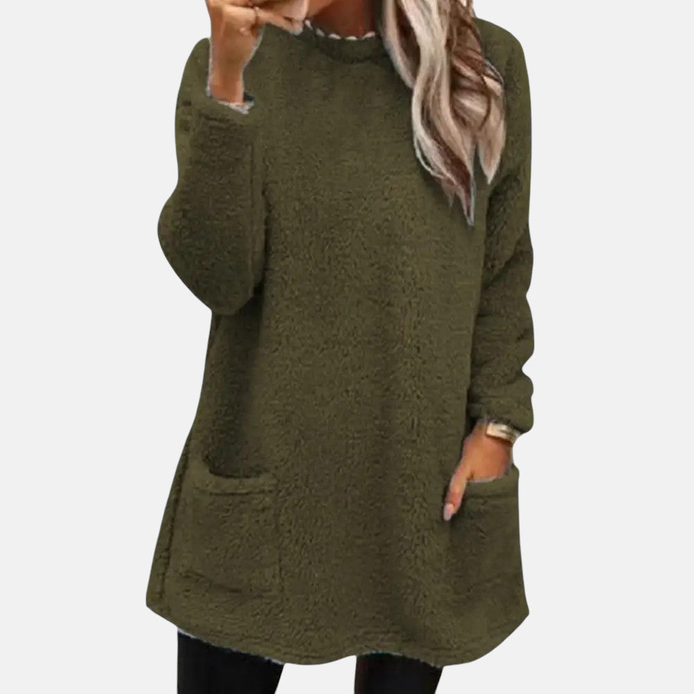 Image of Hannah | Women's Oversized Tunic Length Pocket Sweater Dress