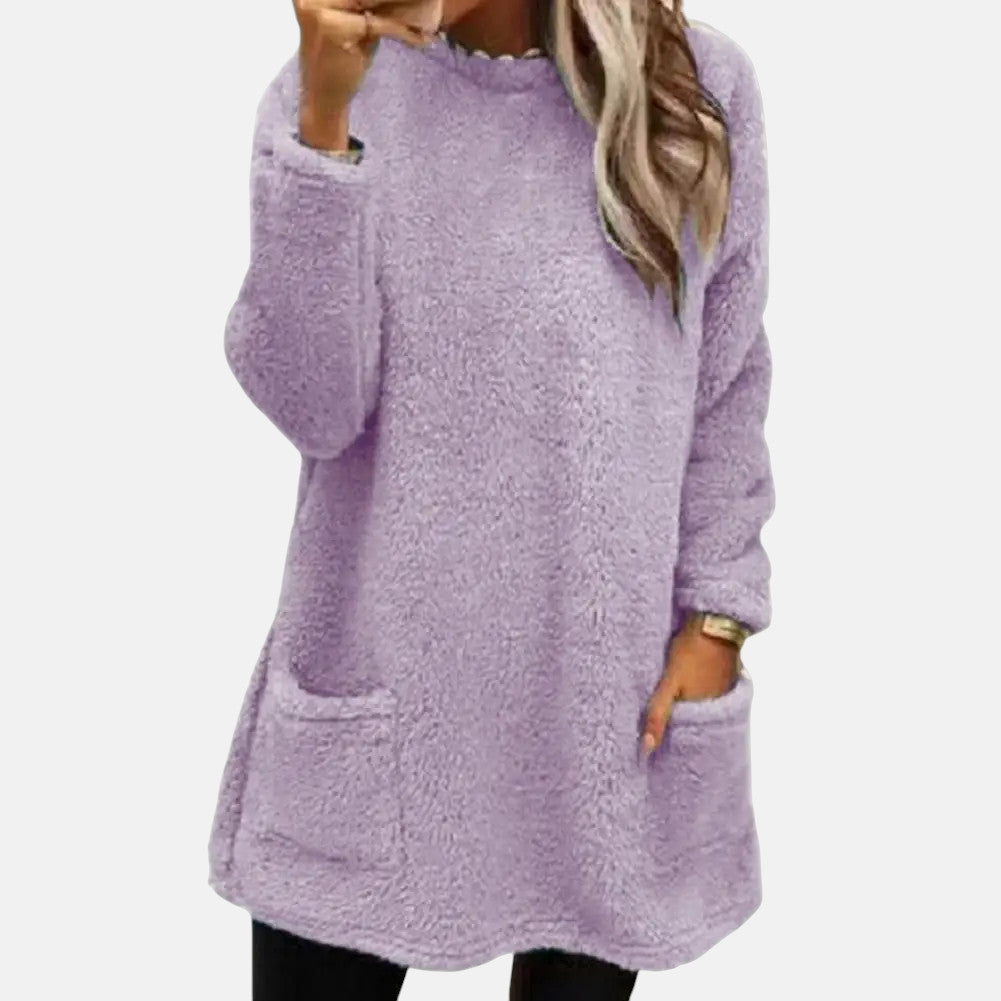 Image of Hannah | Women's Oversized Tunic Length Pocket Sweater Dress