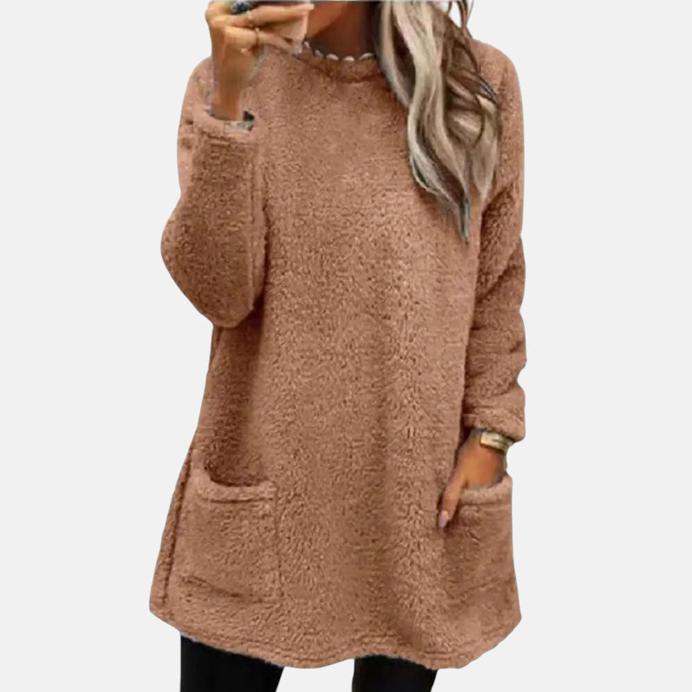 Image of Hannah | Women's Oversized Tunic Length Pocket Sweater Dress