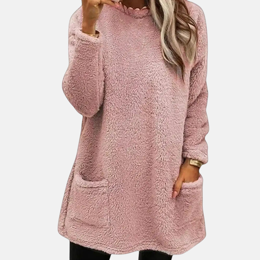 Image of Hannah | Women's Oversized Tunic Length Pocket Sweater Dress