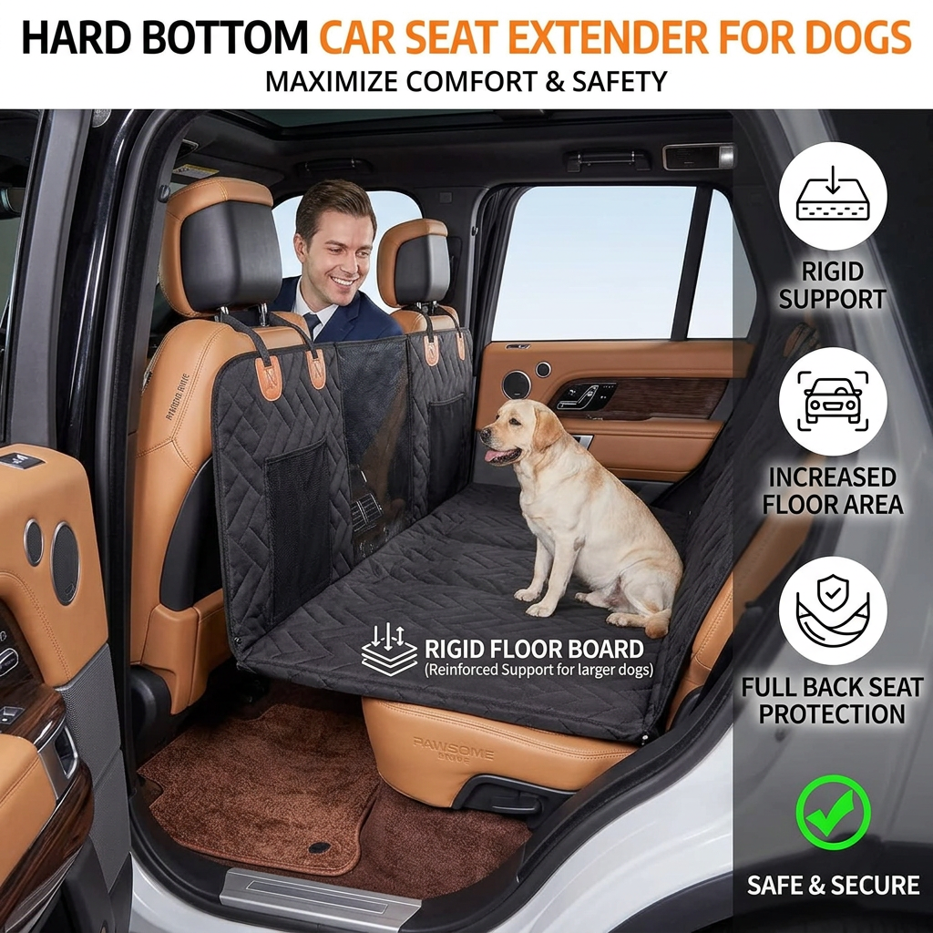 Hard-Bottom Car Seat Extender for Dogs