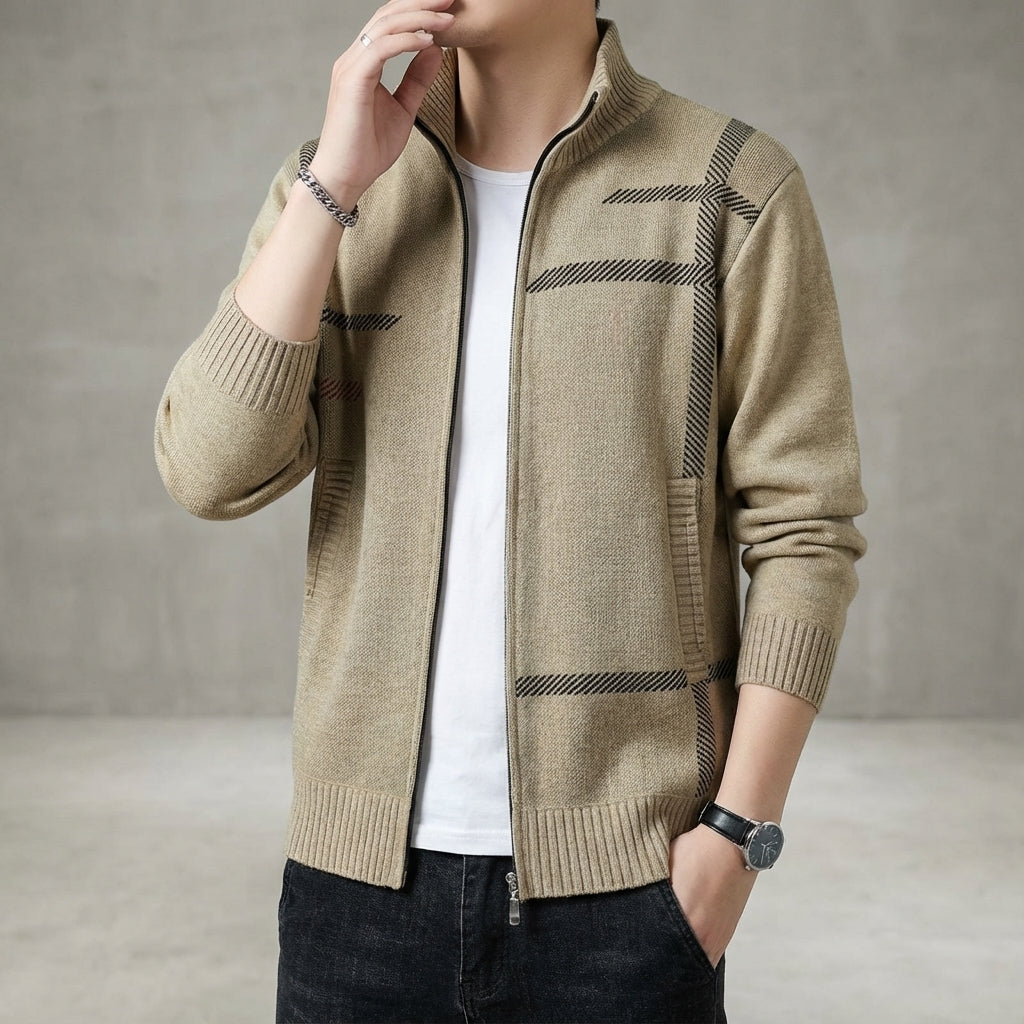 Image of Harley | Men's Full Zip Stand Collar Casual Jacket