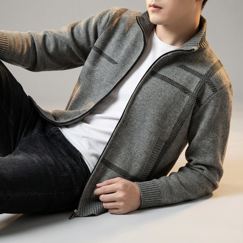 Image of Harley | Men's Full Zip Stand Collar Casual Jacket