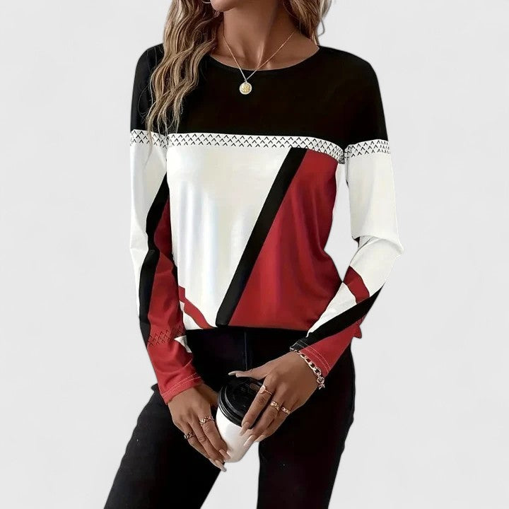 Image of Harmony | Women's Long Sleeve Color Block Sweater