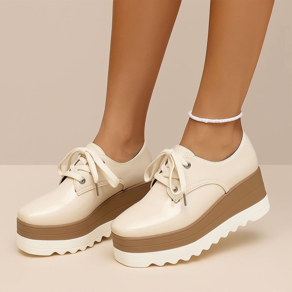 Image of Hazel | Women's Lace-Up Platform Shoes