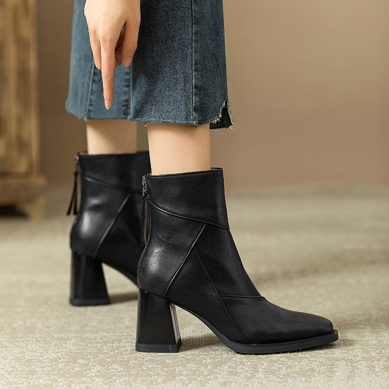 Image of Heather | Women's Block Heel Square Toe Ankle Boots