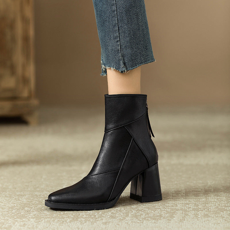 Image of Heather | Women's Block Heel Square Toe Ankle Boots