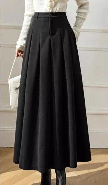 Image of Heather | Women's High-Waisted A-Line Maxi Skirt