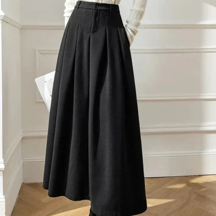 Image of Heather | Women's High-Waisted A-Line Maxi Skirt