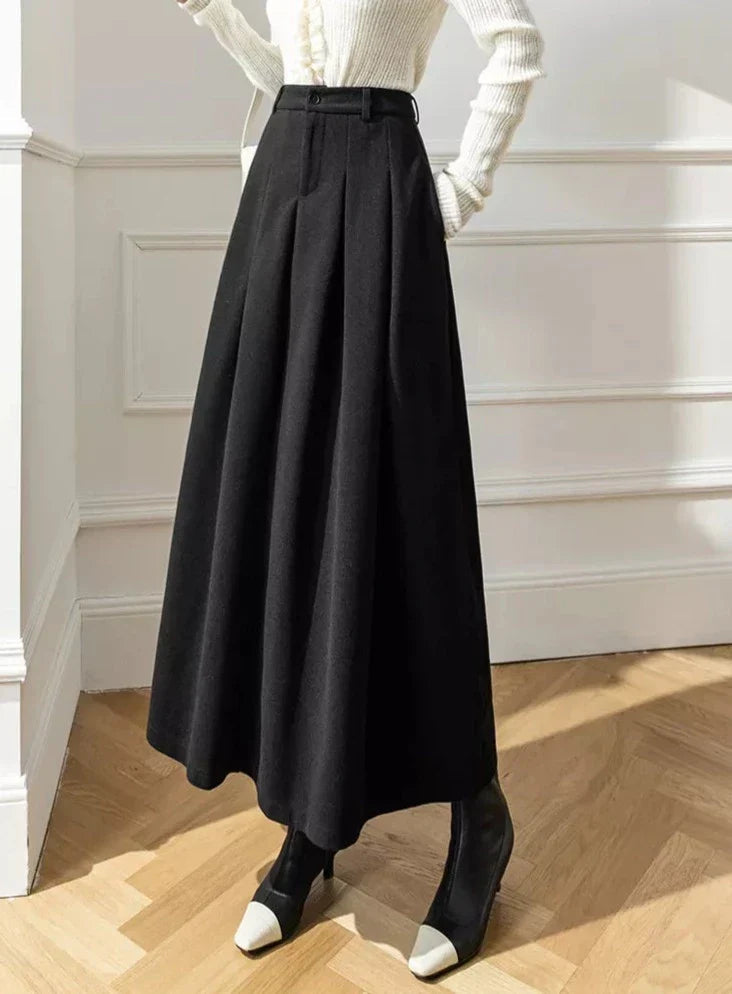 Image of Heather | Women's High-Waisted A-Line Maxi Skirt