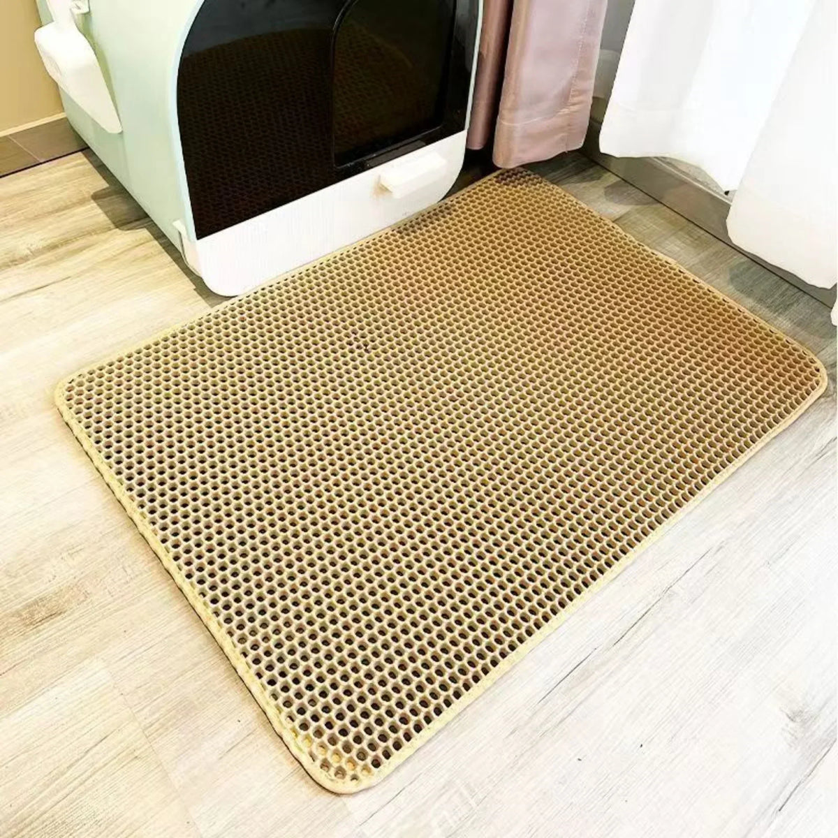 Heavy-Duty Waterproof Dual-Layer Litter Mat Floor Protector