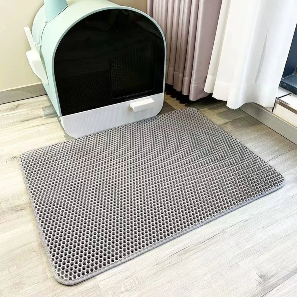 Heavy-Duty Waterproof Dual-Layer Litter Mat Floor Protector