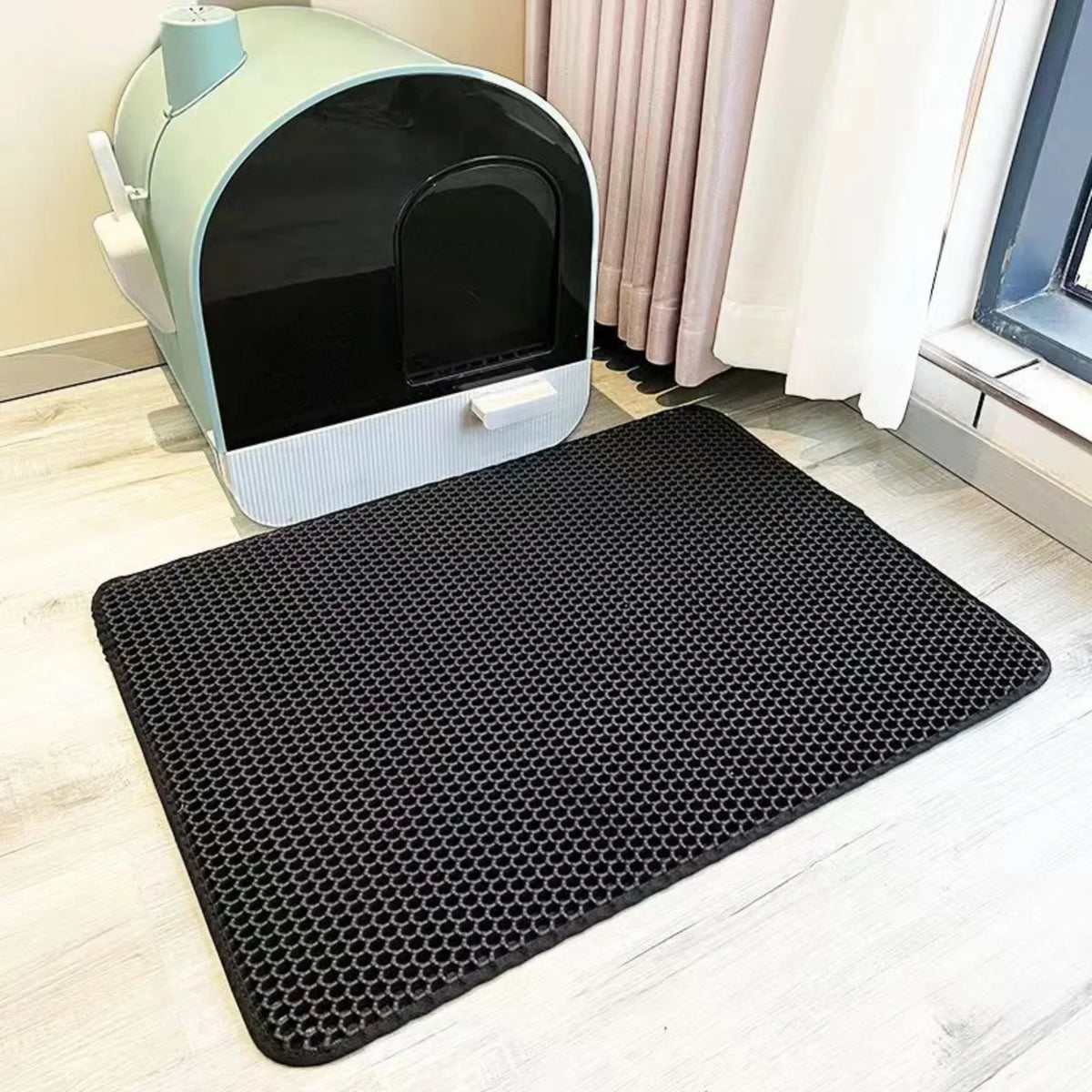 Heavy-Duty Waterproof Dual-Layer Litter Mat Floor Protector