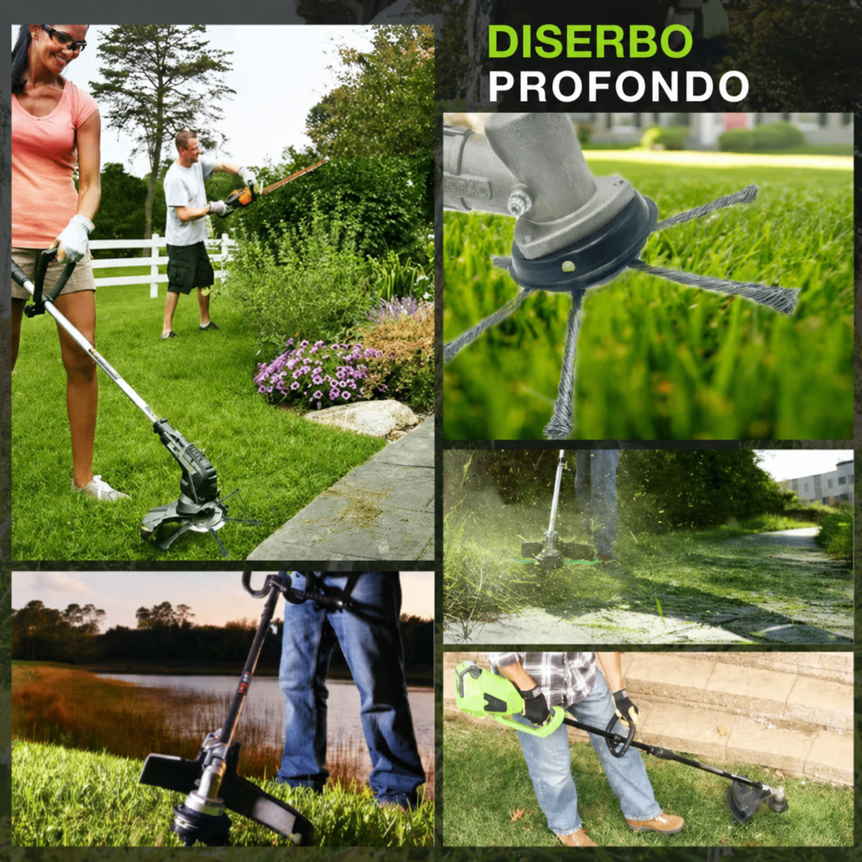 Heavy-Duty Wire Brush Head for Grass Trimmers