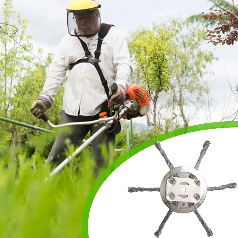 Heavy-Duty Wire Brush Head for Grass Trimmers