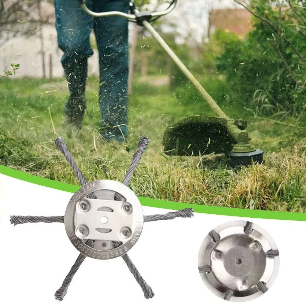 Heavy-Duty Wire Brush Head for Grass Trimmers