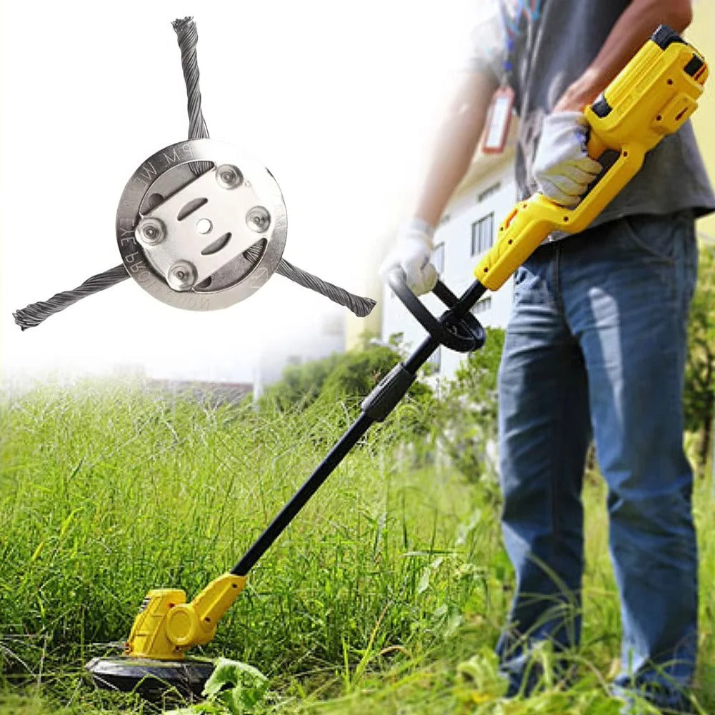 Heavy-Duty Wire Brush Head for Grass Trimmers