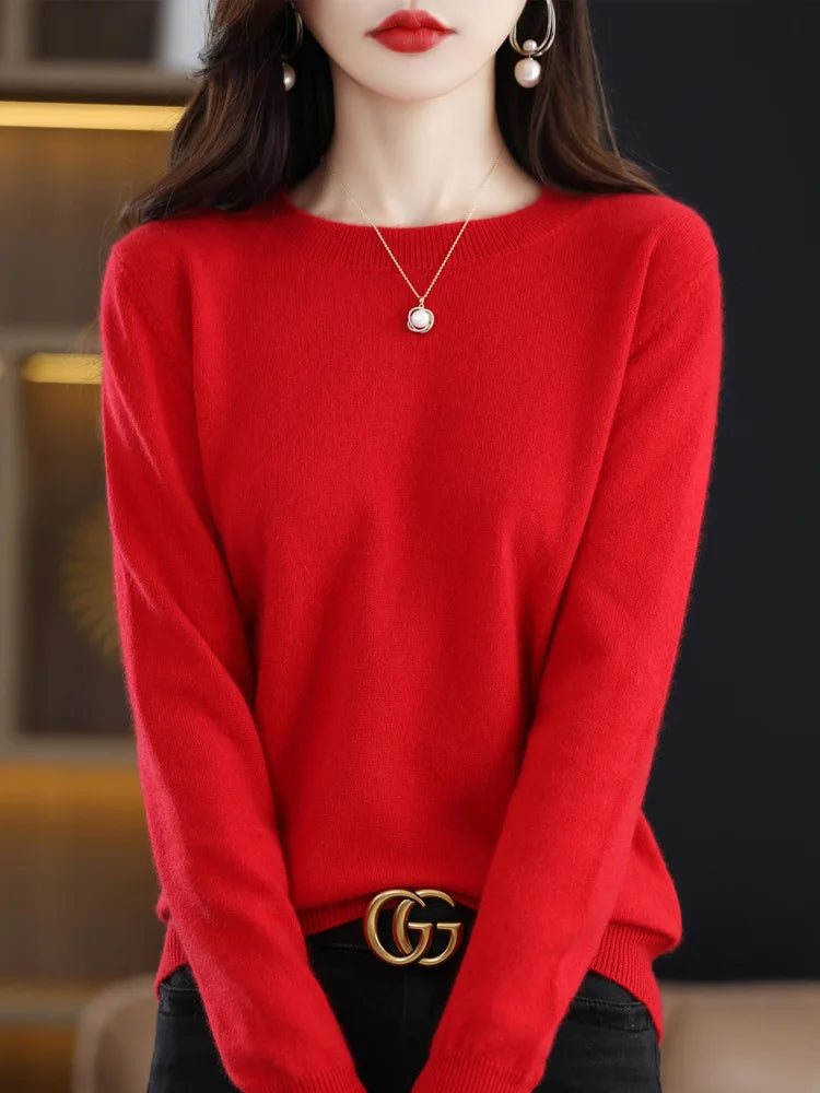 Image of Helen | Women's Fitted Crewneck Sweater