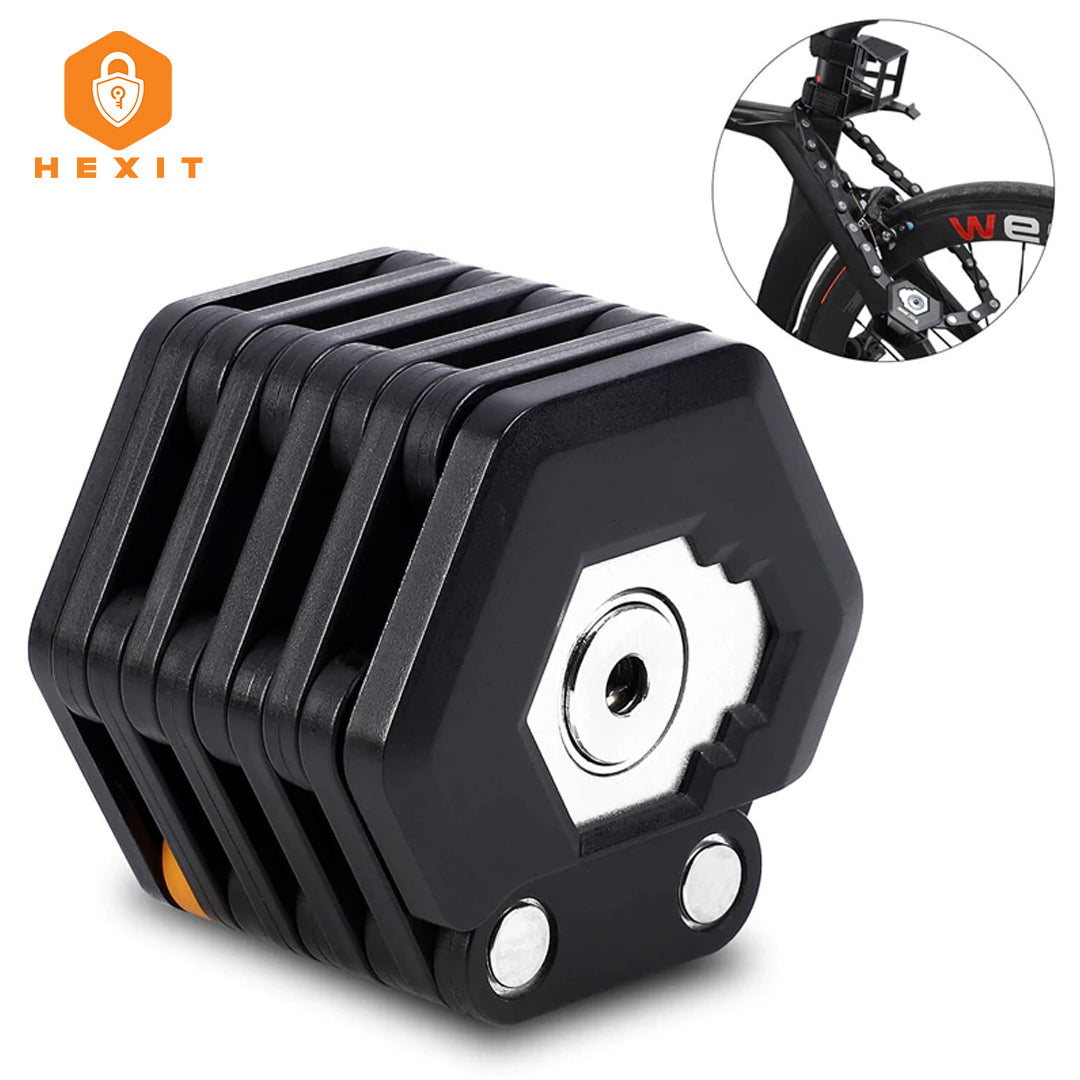 HEXIT™ Foldable Bike Lock | Safe, Compact & Lightweight