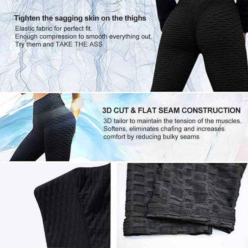 High-Waist Textured Compression Leggings
