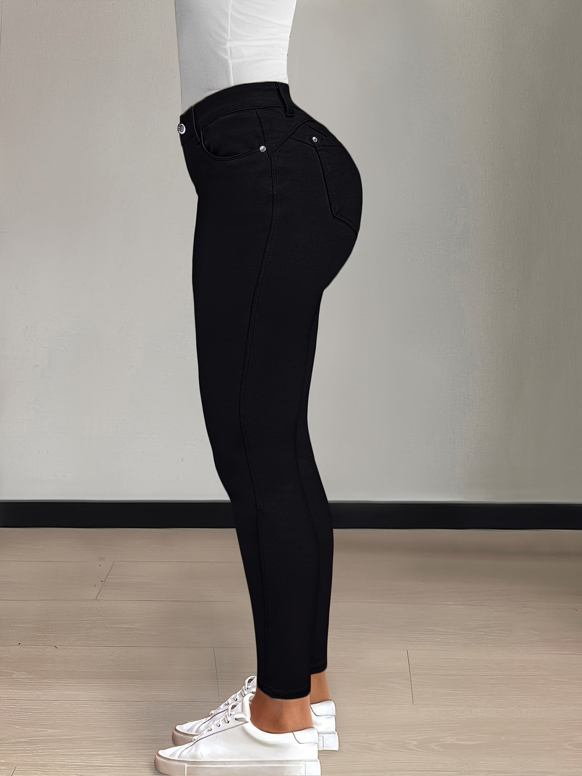 High-Waisted Skinny Jeans