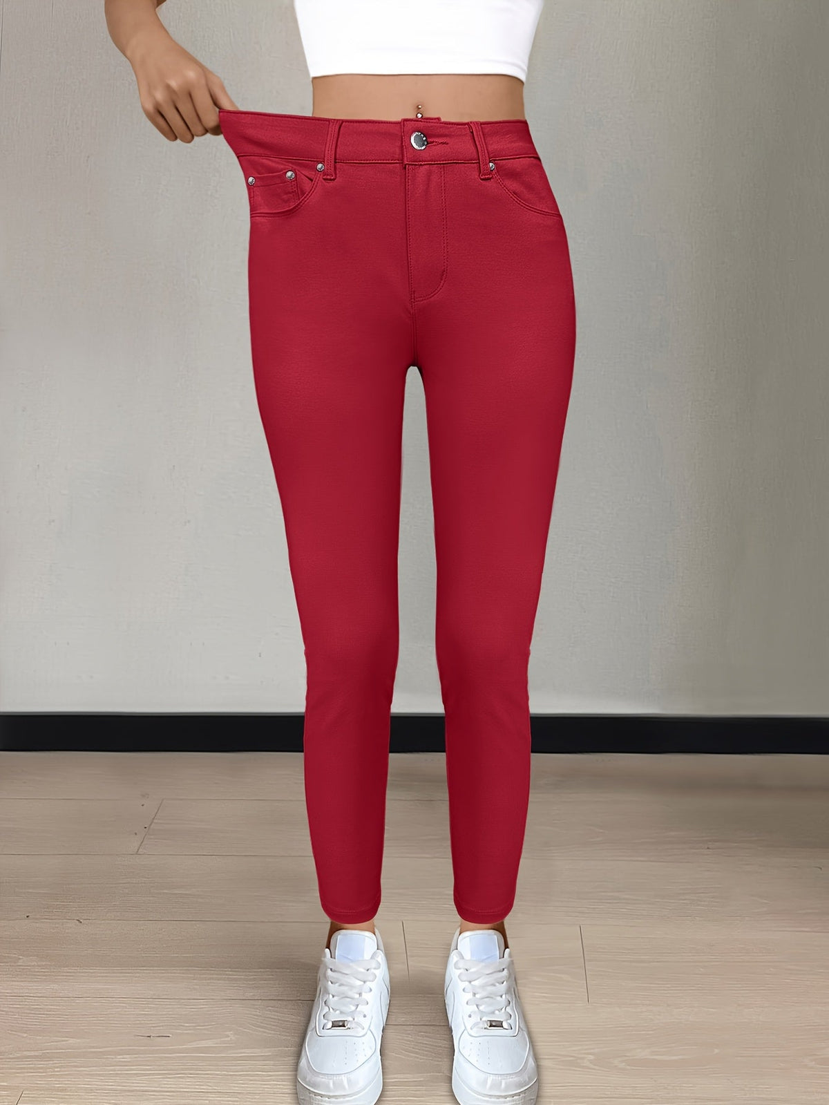 High-Waisted Skinny Jeans