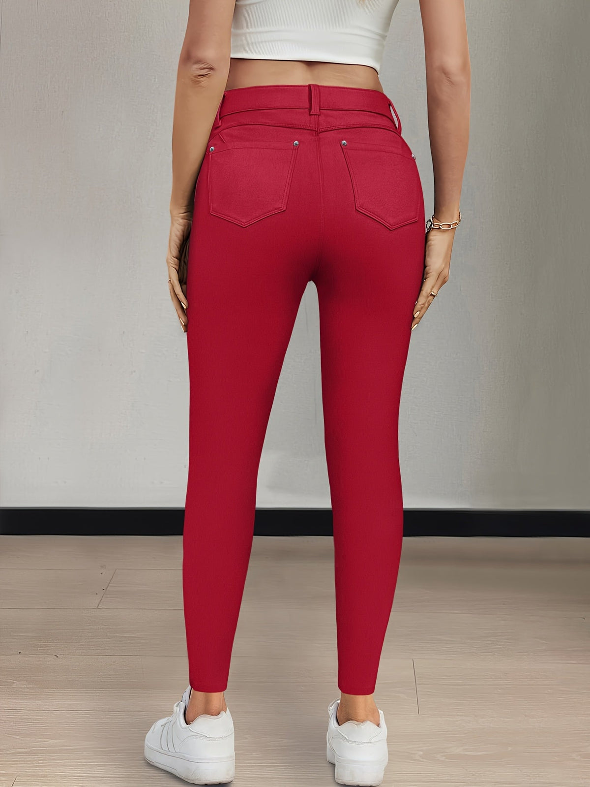 High-Waisted Skinny Jeans