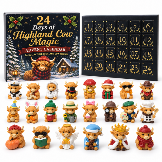 Highland Cow Christmas Countdown Advent Calendar